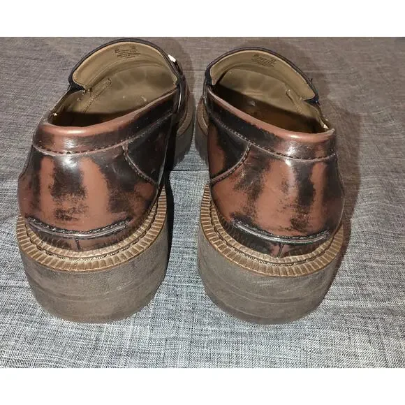 Sam Edelman Women's Laurs Loafers Size 9 Brown / Chestnut Bit Buckle Lug Sole - Picture 4 of 8